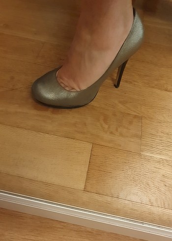 lame 11 cm Stiletto yuvarlak burun Kadın Topuklu - Görsel 4