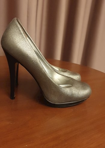 lame 11 cm Stiletto yuvarlak burun Kadın Topuklu - Görsel 2