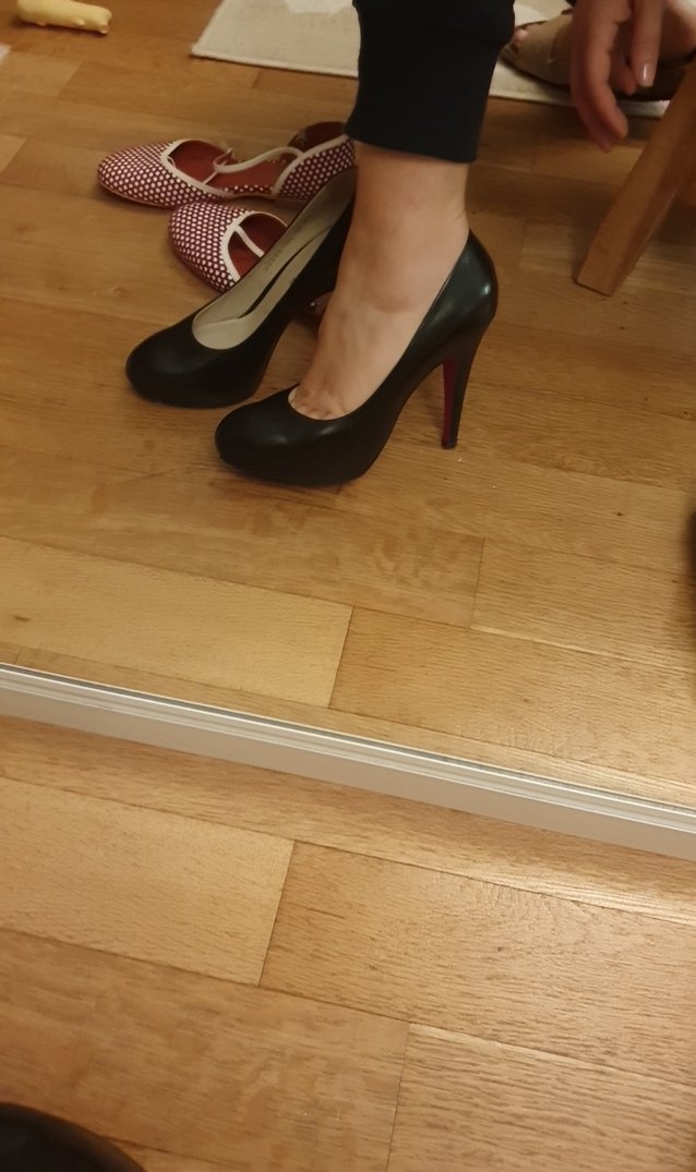 Siyah Modern deri Klasik Stiletto Topuklu Kadın Ayakkabı - Görsel 3