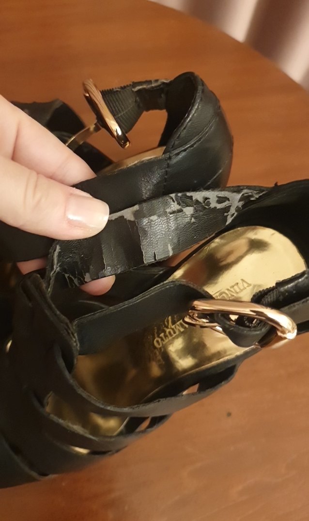 Siyah Deri Tokalı Platform Topuklu Kadın Ayakkabı - Görsel 4