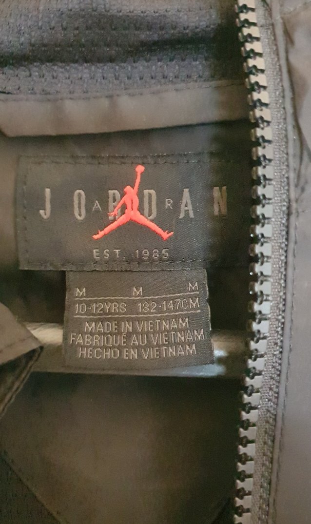 nike jordan 10-12 yaş unisex Siyah Fermuarlı Spor Mont - Görsel 2