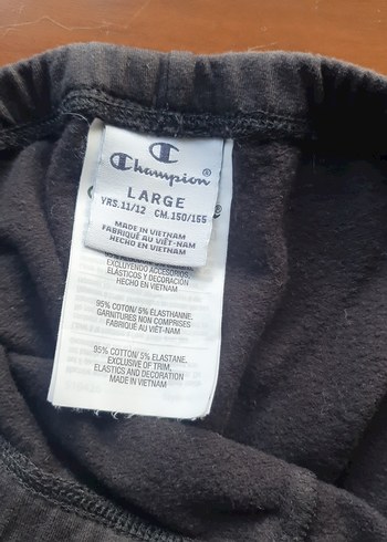 champion marka siyah içi polar 11 -12 yaş Kız çocuk  Taytı - Görsel 3