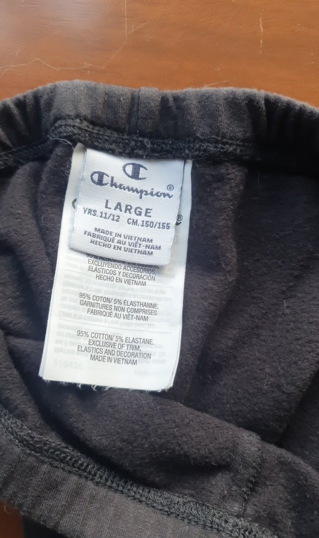 champion marka siyah içi polar 11 -12 yaş Kız çocuk  Taytı - Görsel 3