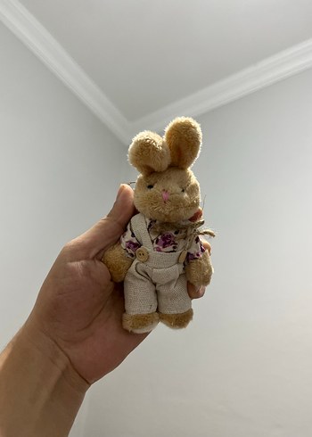 Bej Peluş Tavşan anahtarlık - Görsel 2