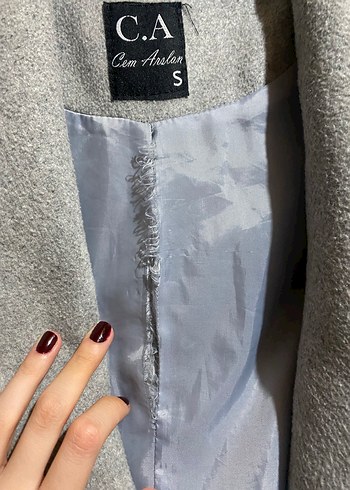 Gri Kuşaklı Uzun Kaban - Görsel 3