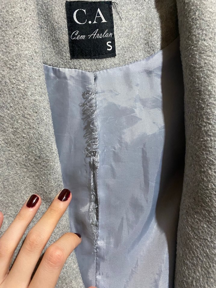 Gri Kuşaklı Uzun Kaban - Görsel 3