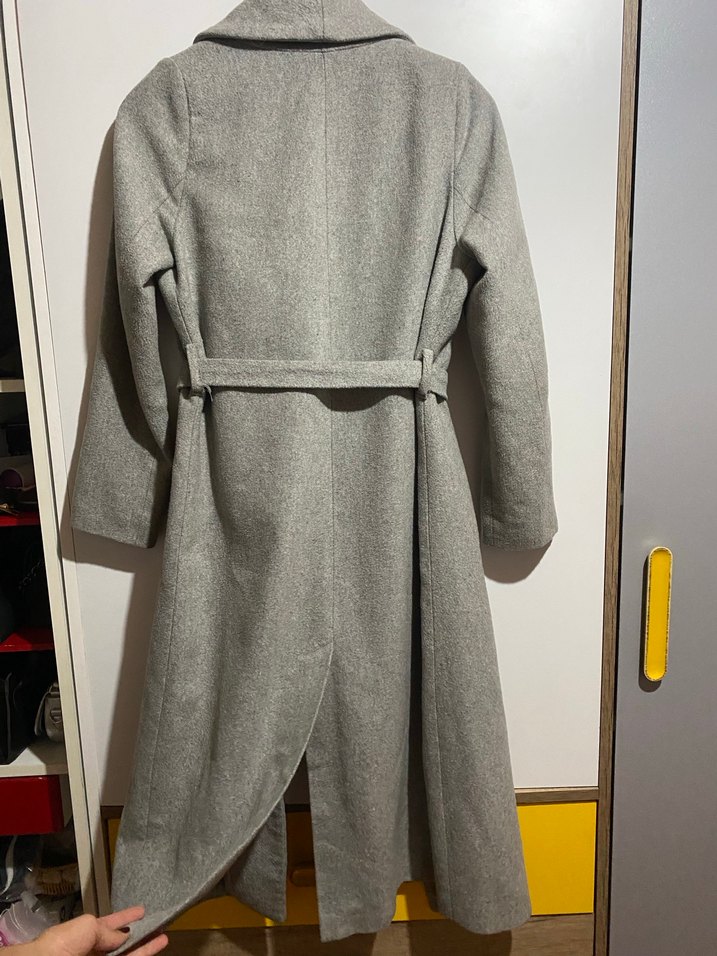 Gri Kuşaklı Uzun Kaban - Görsel 2