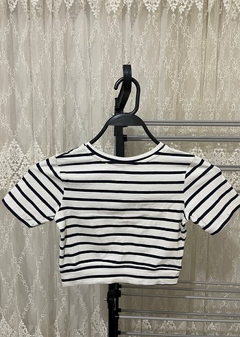 Zara çizgili crop - Görsel 2