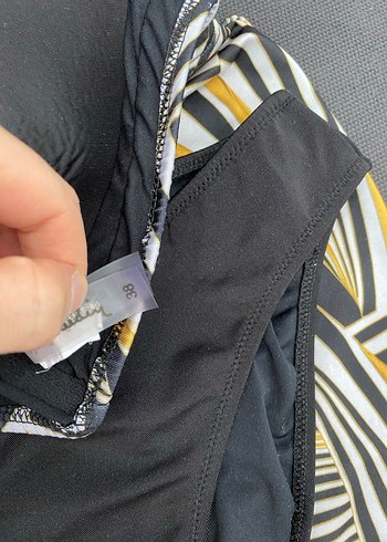 Pierre Cardin Sarı Zebra Desenli Drapeli Etkeli Mini Bikini - Görsel 2