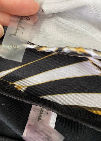 Pierre Cardin Sarı Zebra Desenli Drapeli Etkeli Mini Bikini - Görsel 3