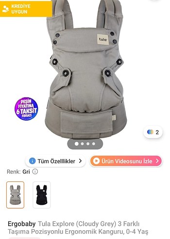 Ergobaby Tula Bebek Kanguru - Görsel 4