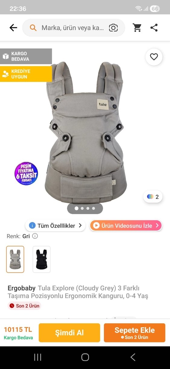 Ergobaby Tula Bebek Kanguru - Görsel 4