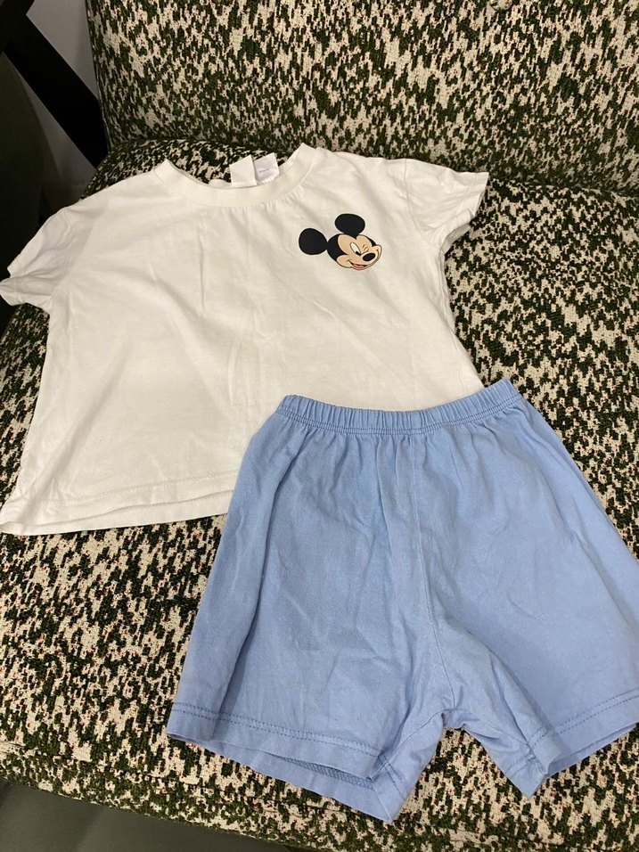 3 Adet 6-9 Ay Baskılı Şort-Tişört Takım - Görsel 2