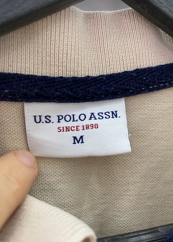 USPA Bej Kısa Kollu Polo Tişört - Görsel 3