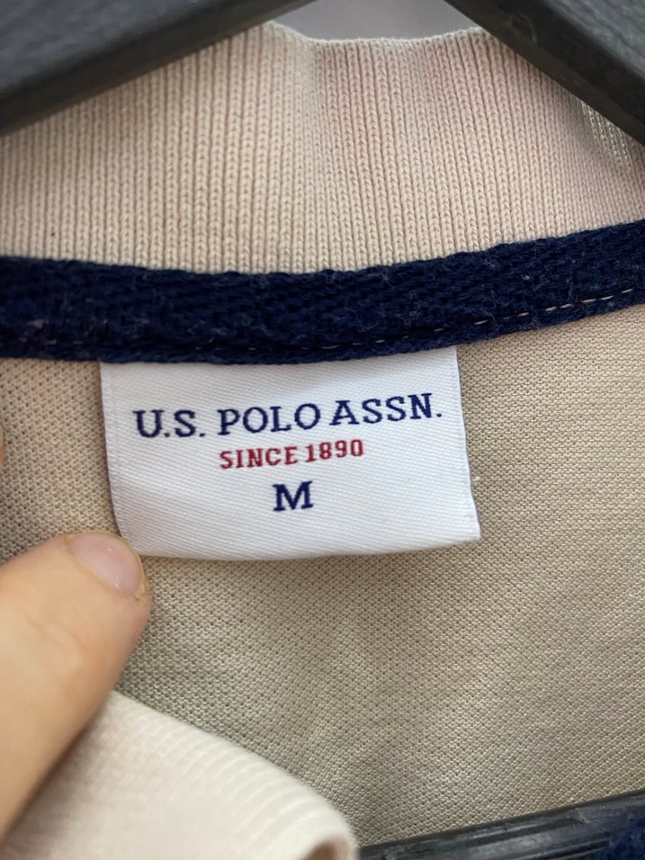 USPA Bej Kısa Kollu Polo Tişört - Görsel 3