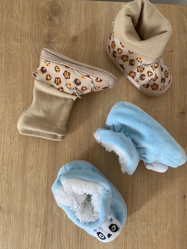 2 Adet Bebek Panduf ve 9 Çift Çorap - Görsel 2