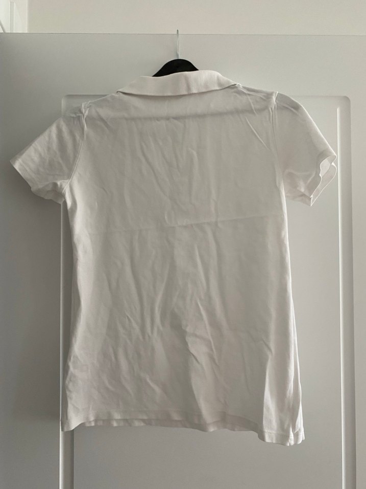 Beyaz Pamuklu Polo Tişört - Görsel 3