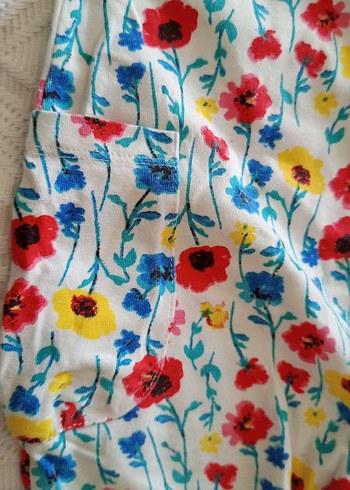 Çiçek Desenli Renkli Kız Tulum - Görsel 2