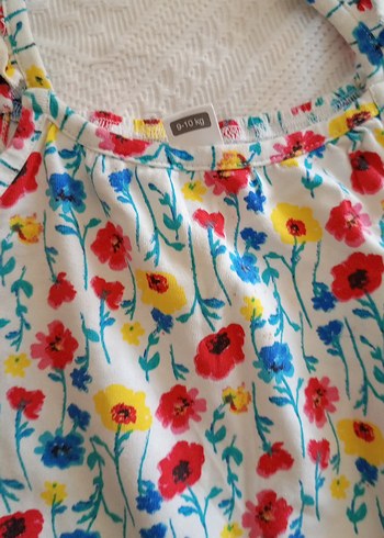 Çiçek Desenli Renkli Kız Tulum - Görsel 4