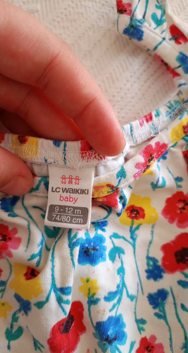 Çiçek Desenli Renkli Kız Tulum - Görsel 3