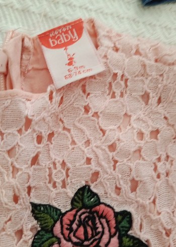 Kız Çocuk Nakışlı Dantel Elbise - Görsel 2