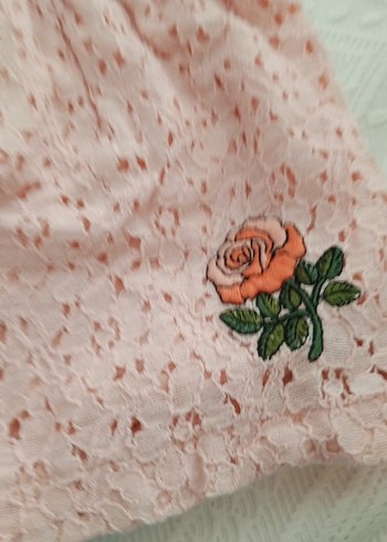 Kız Çocuk Nakışlı Dantel Elbise - Görsel 4