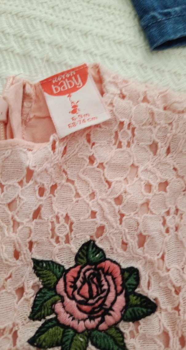 Kız Çocuk Nakışlı Dantel Elbise - Görsel 2