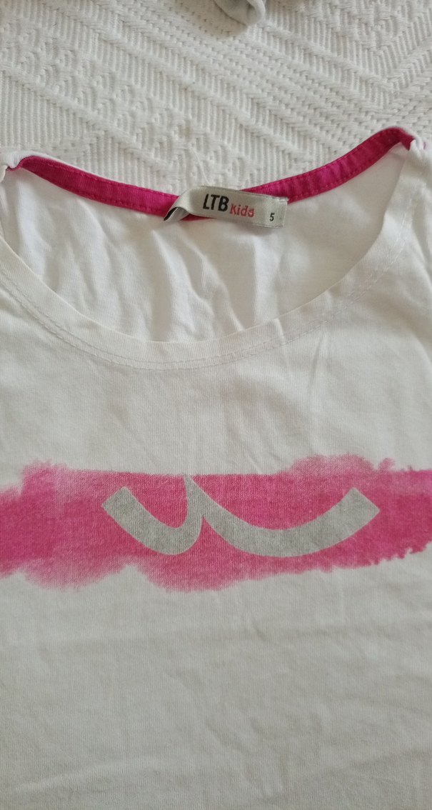 Beyaz Baskılı Kız Çocuk Kolsuz Tişört - Görsel 2