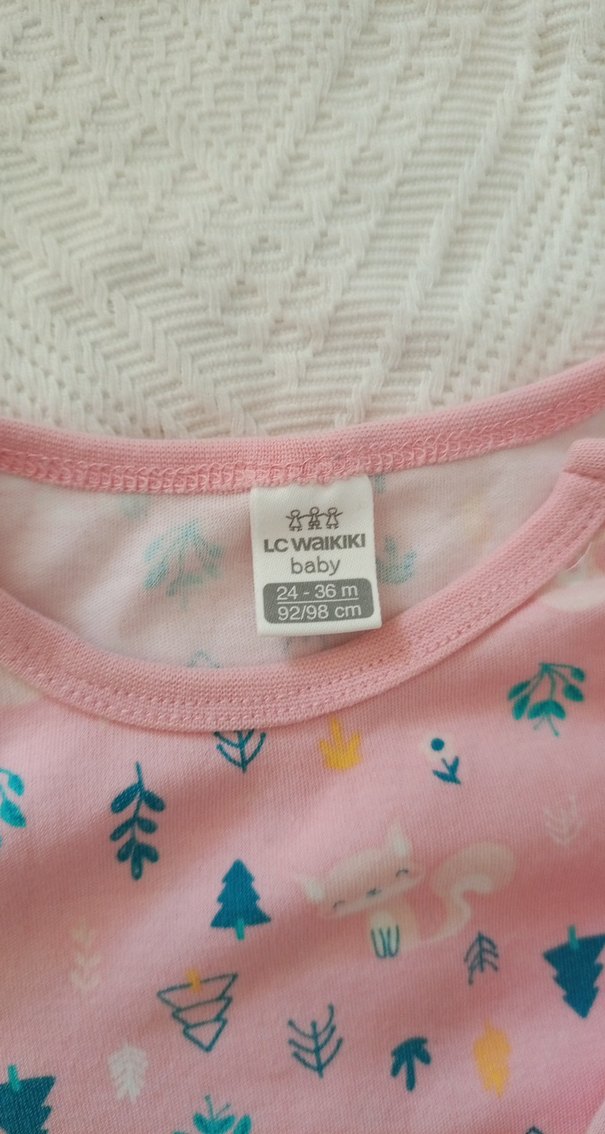 Pembe Uzun Kollu Bebek Kız Body - Görsel 2