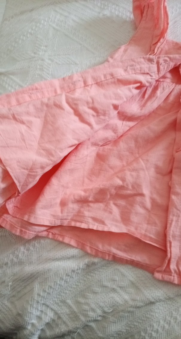 Pembe Kız Çocuk Fırfırlı Nakışlı Elbise - Görsel 3