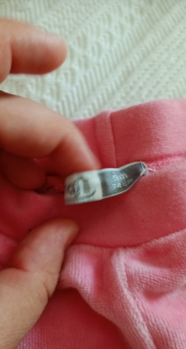 Düğmeli Pembe ve Gri Kız Taytları - Görsel 3