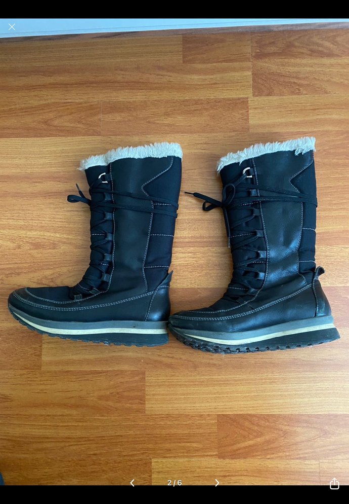 Siyah Kürklü Kadın Dolgu Topuklu Bot - Görsel 3