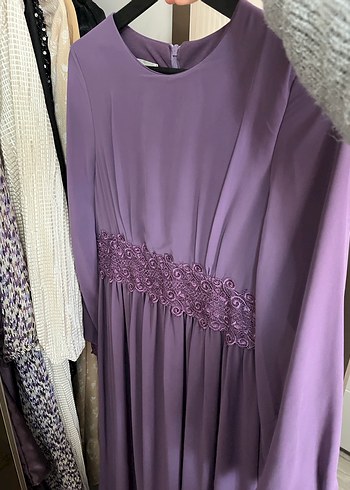 Mor Midi Kadın Uzun Kollu Giyçık - Görsel 2