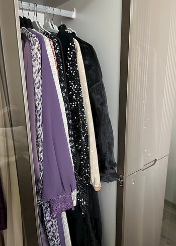 İnci ve Taş İşlemeli Siyah Uzun Kadın Ceket - Görsel 4