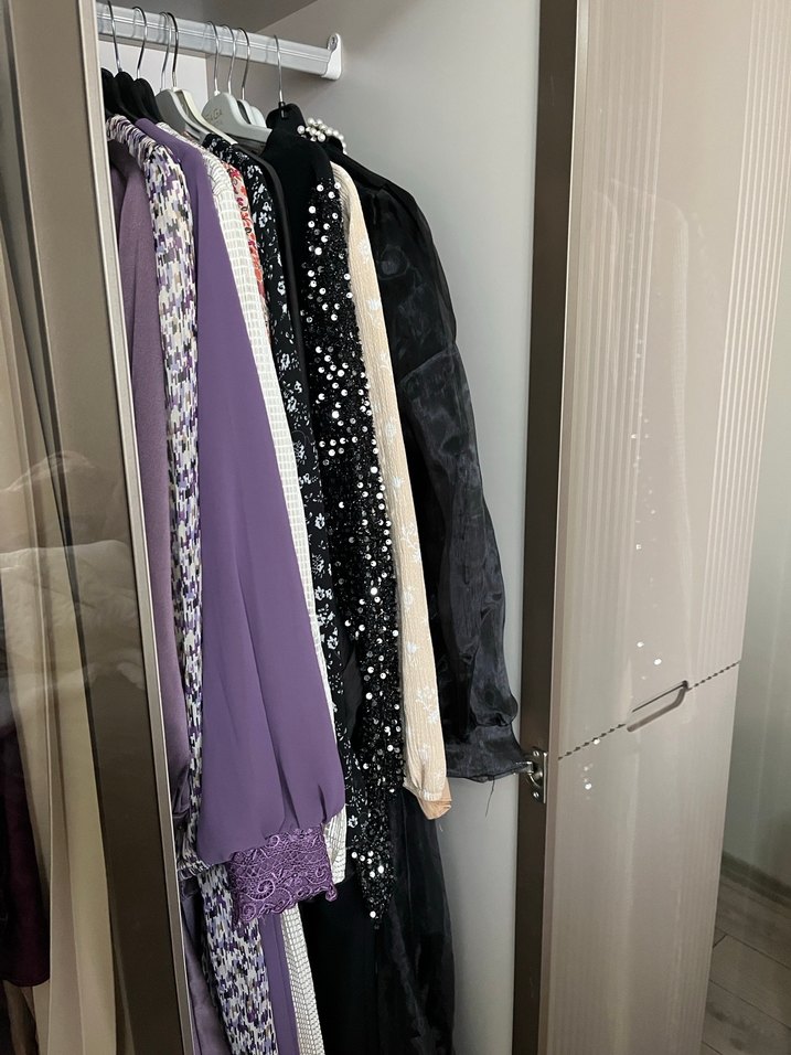 İnci ve Taş İşlemeli Siyah Uzun Kadın Ceket - Görsel 4