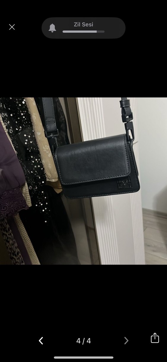 Siyah Deri Minimalist Kadın Çanta - Görsel 2