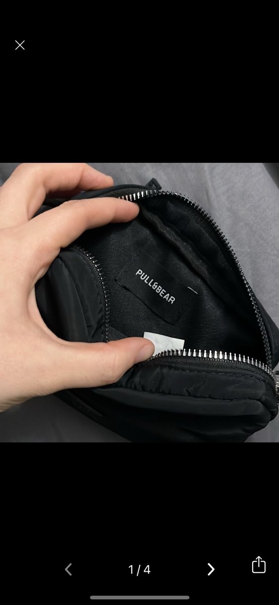 Siyah Deri Kadın Bel Çantası - Görsel 2