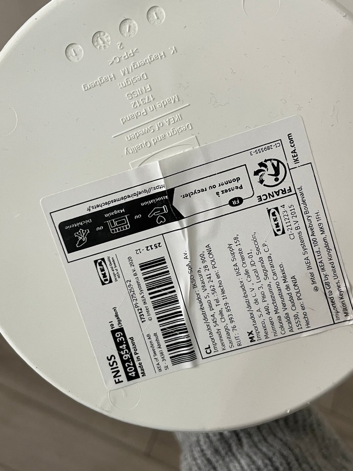 Beyaz ve gri dekoratif vazo - Görsel 2