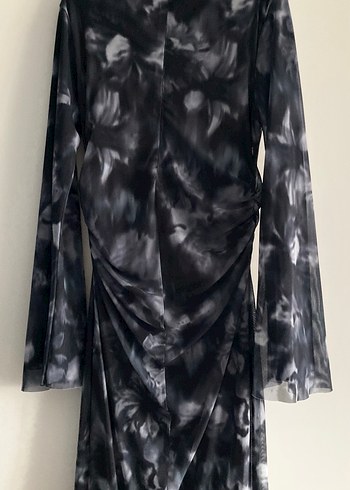 MANUKA TÜL ELBİSE SİYAH GRİ - Görsel 10