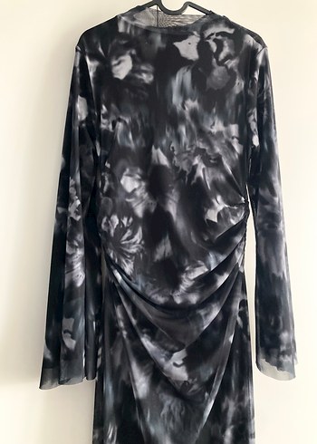 MANUKA TÜL ELBİSE SİYAH GRİ - Görsel 12