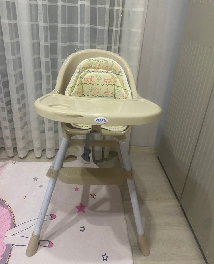 Bej Pastel Renkli Kraft Mama Sandalyesi - Görsel 2