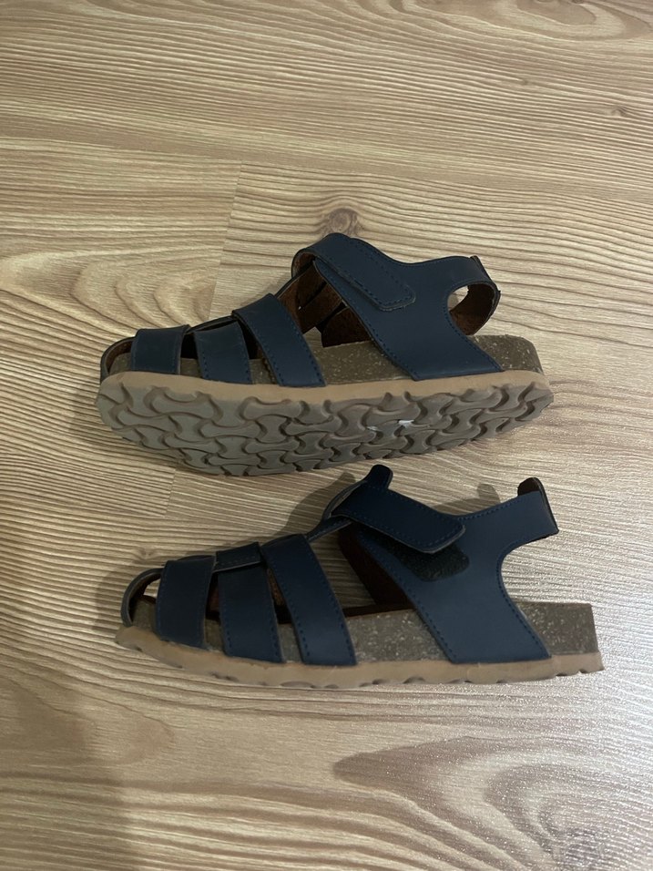 Koyu Mavi Erkek Çocuk Kemerli Sandalet - Görsel 2