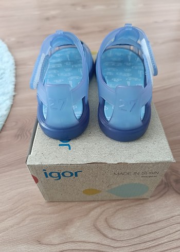 Mavi Baskılı Erkek Çocuk Sandalet - Görsel 3