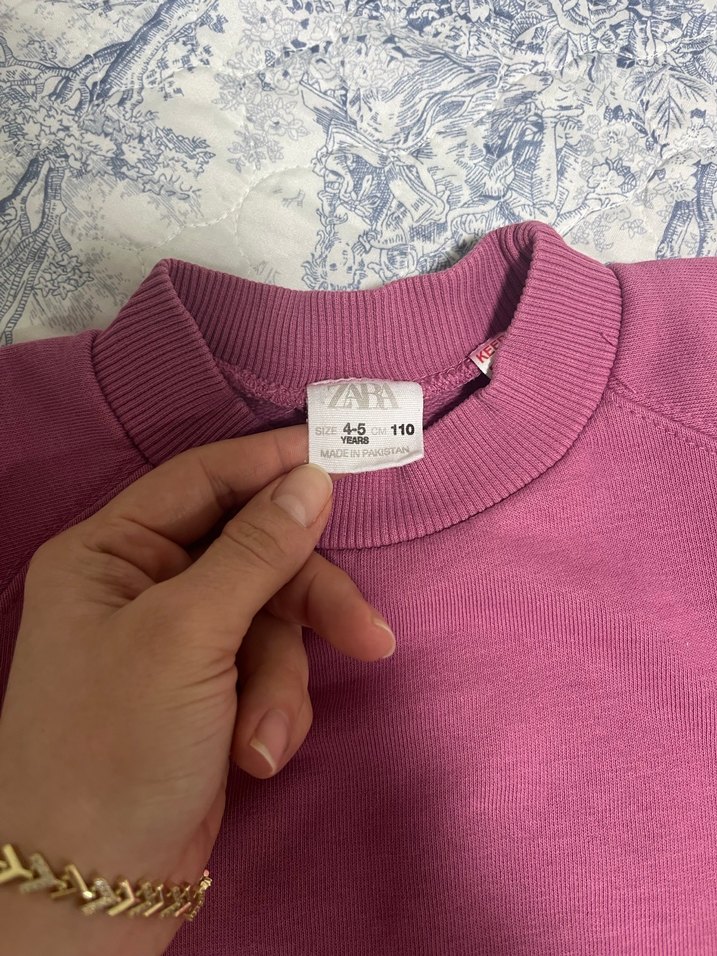 Bordo ve Yeşil Çocuk Sweatshirt - Görsel 5
