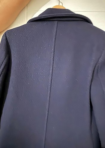 Çift Düğmeli Lacivert Kaban - Görsel 4