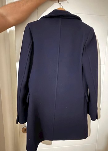 Çift Düğmeli Lacivert Kaban - Görsel 3