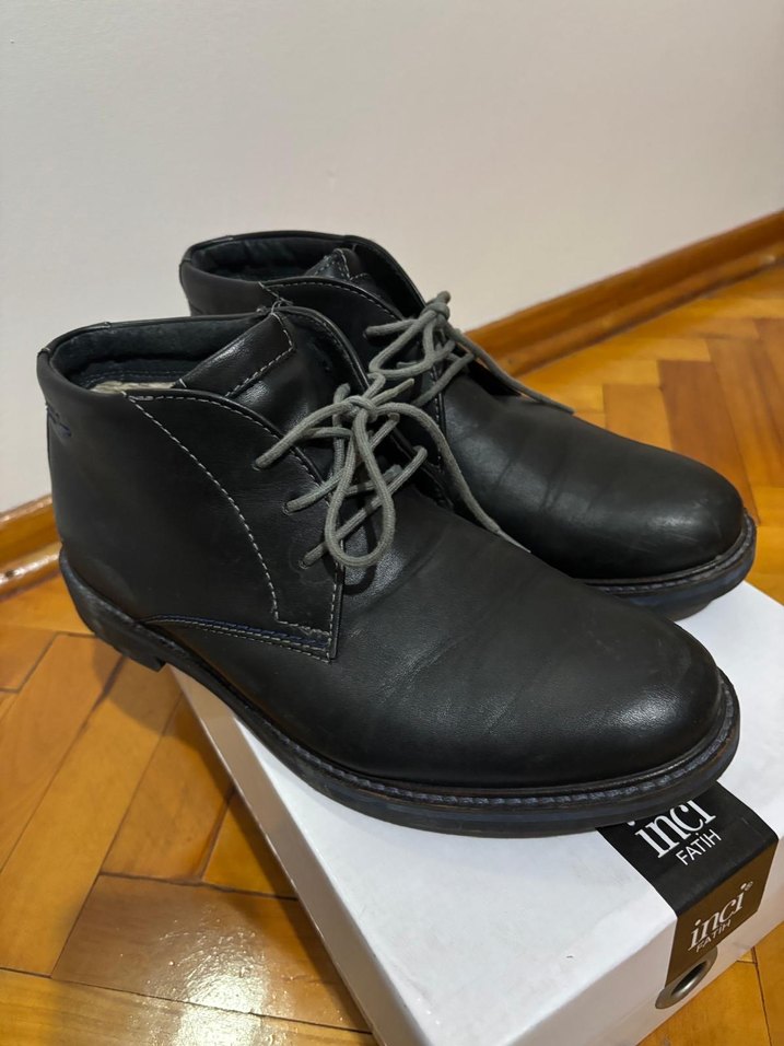 Deri Erkek Klasik Siyah Bot - Görsel 2