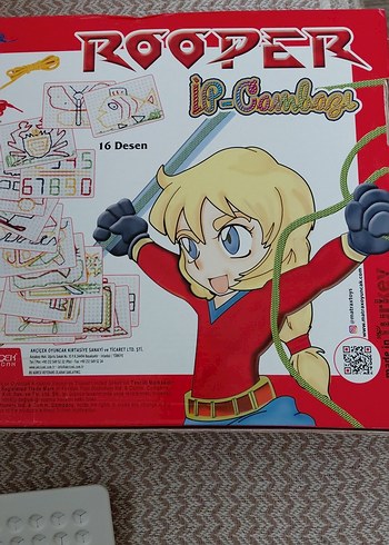 Renkli İp Geçirme Oyunu - 16 Desenli - Görsel 2