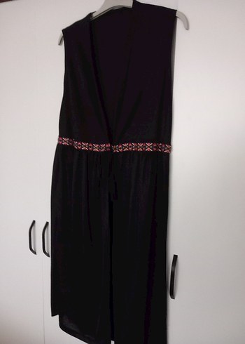 Nakış Detaylı Siyah Hamile Uzun Tunik - Görsel 5