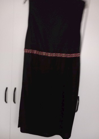 Nakış Detaylı Siyah Hamile Uzun Tunik - Görsel 6